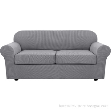 Thick Jacquard Spandex 3 Pieces Sofa Cover